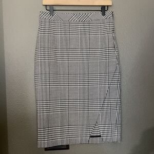 Banana Republic Houndstooth BI-STRETCH Wrap Front PENCIL SKIRT